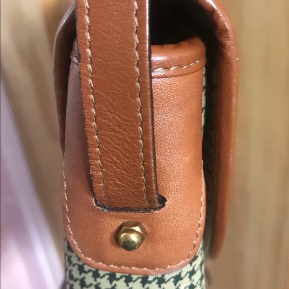 Vintage Mark Cross Houndstooth Leather bag - Picture 4 of 9